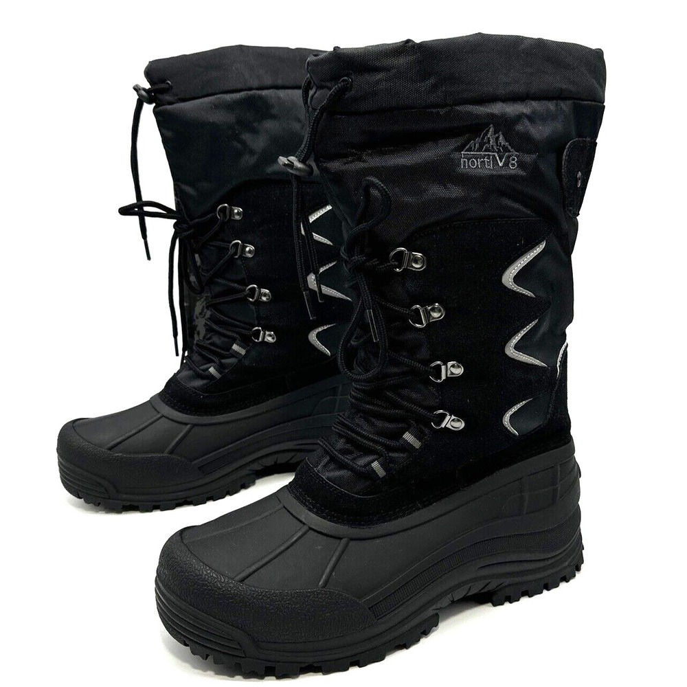 NORTIV 8 Mountaineer Snow Boots Mens Size 9 M 3M Thinsulate Fur Lined Boots